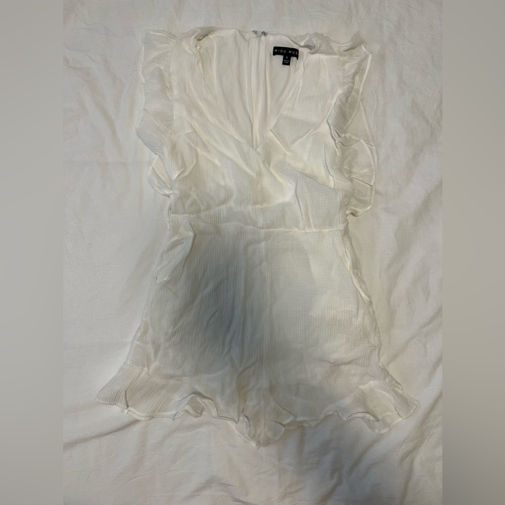 White romper from Miou Muse